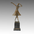 Dancer Statue Lady Milo Bronze Sculpture, D. H. Chiparus TPE-190